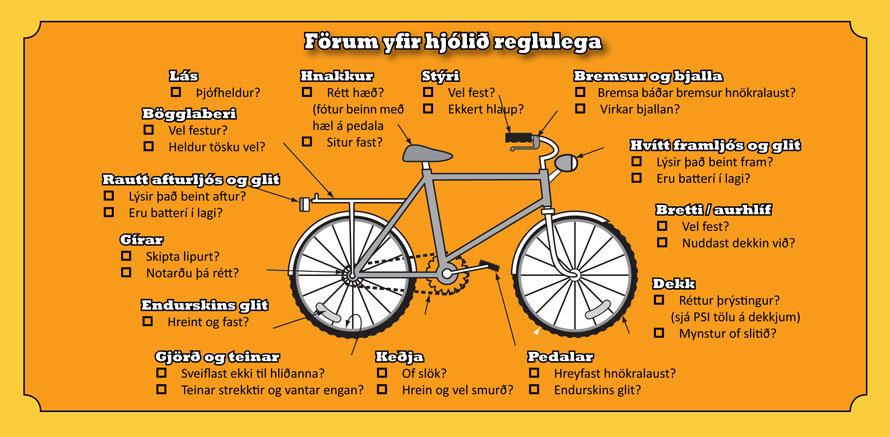 Yfirförum hjólið reglulega